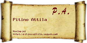 Pitino Attila névjegykártya
